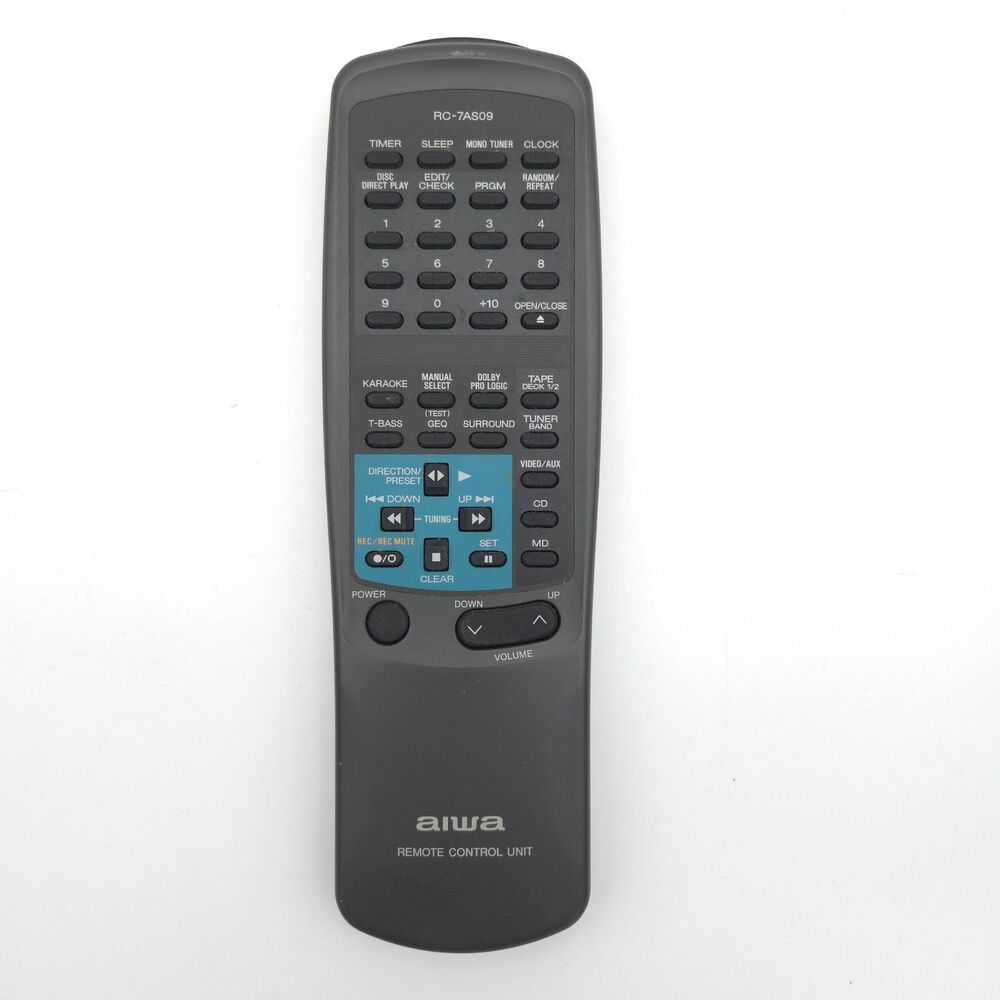 Genuine Aiwa RC-7AS09 Remote Control | Tested & Working | OEM Stereo Hi-Fi Unit